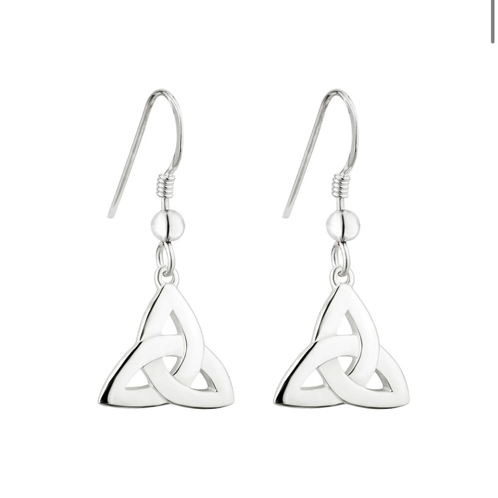 Solvar Irish Trinity Knot Drop Earrings